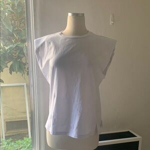 Veronica M sleeveless shirt with shoulder pads